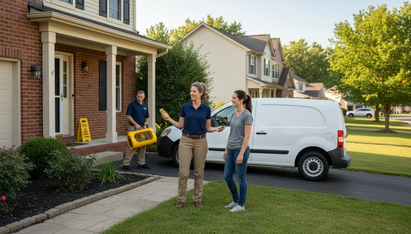 Residential water damage restoration in Vermont, IL